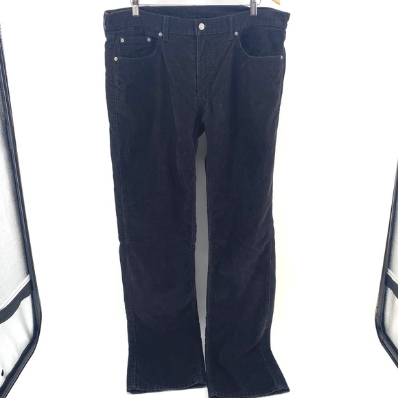 Levi's Strauss 559 Corduroy Pants Black 38x38 Men Relaxed Fit Casual StraightLeg - Picture 2 of 6